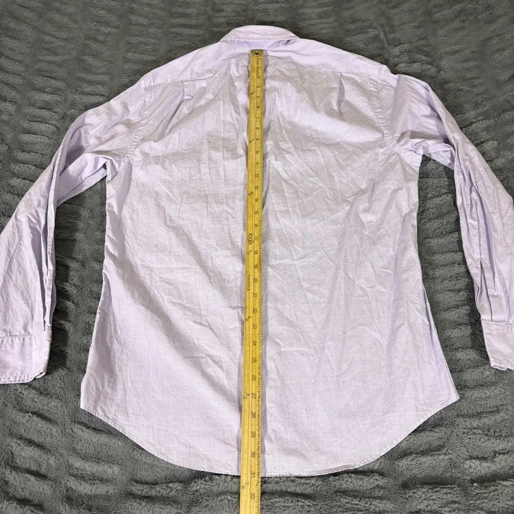 Polo Ralph Lauren Mens Slim Fit Cotton Stretch Shirt Purple Lavender Large AT239